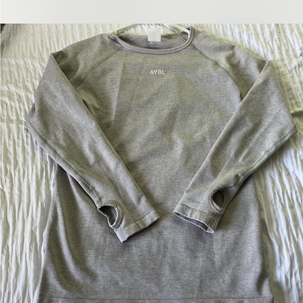 AYBL Gray Long Sleeve Top with Raglan Design